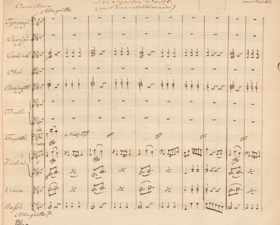 Partitur Münchener Staatsbibliothek